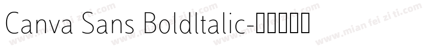 Canva Sans Boldltalic字体转换